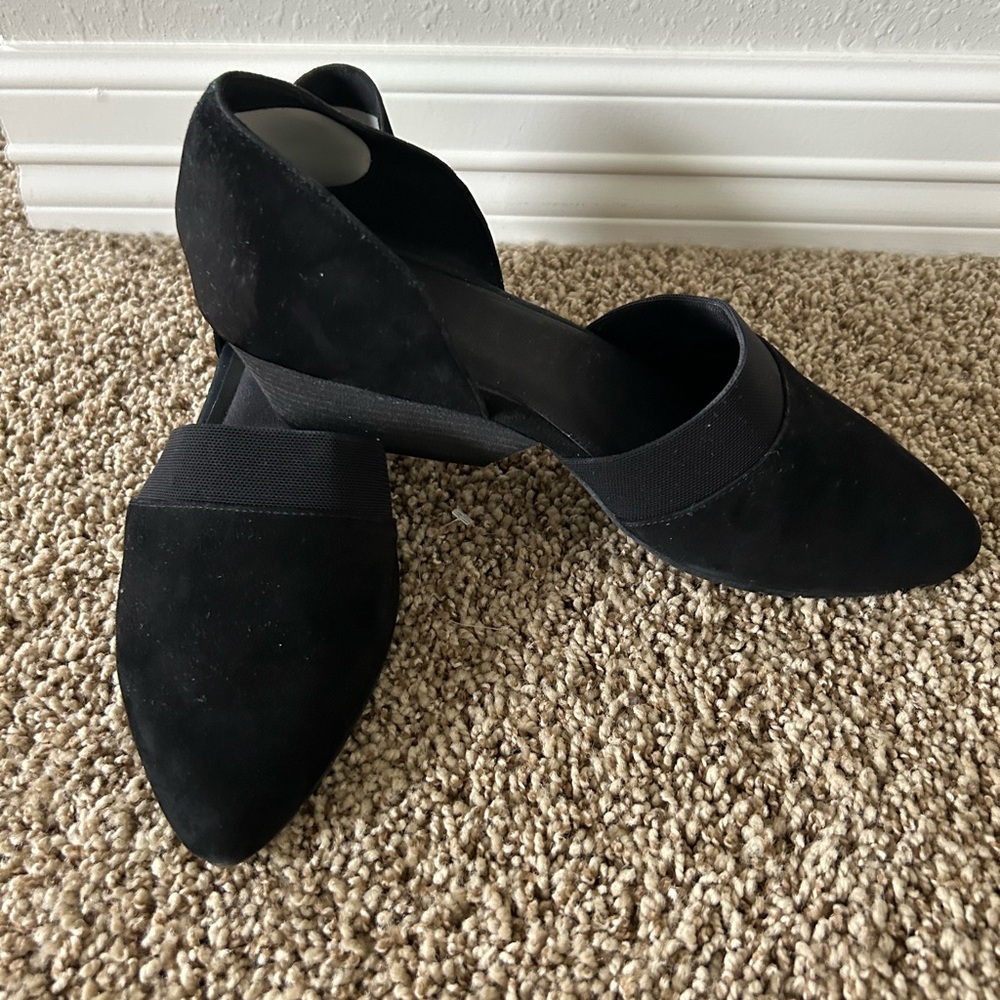 Eileen Fisher Black Wedges Sleek Minimalist Design